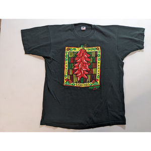 Tejas Heat Chili Pepper T-Shirt XL VTG 80s 90s USA Single Stitch Southwest